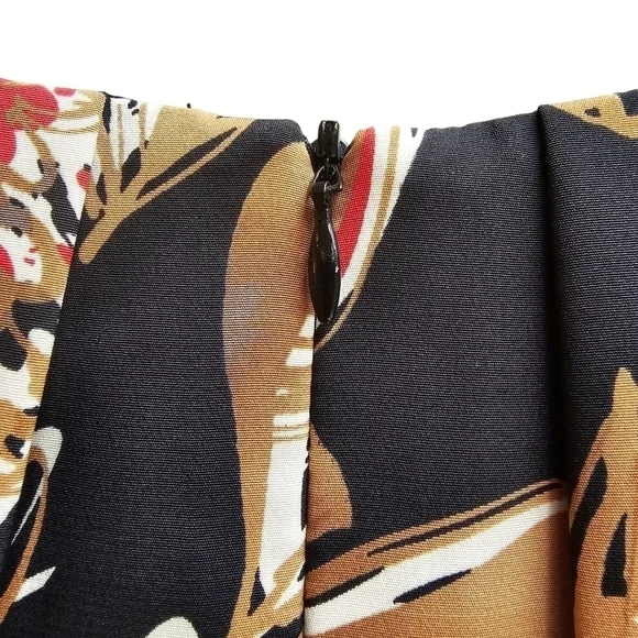 Trina Turk Floral Print Peplum Top - Short Sleeve, Summer Fall Office, Size XS - Picture 7 of 10